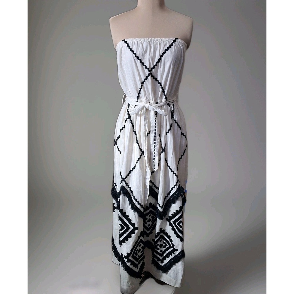 New Anthropologie Verb By Pallavi Singhee Strapless Appliqued Maxi Dress Sz 6